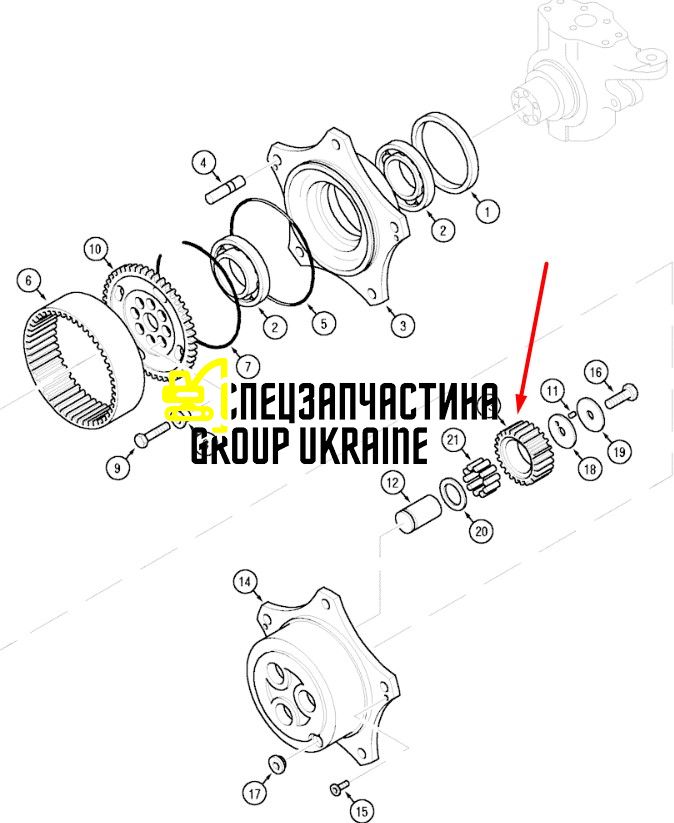 81863014 (125162, 1-33-742-715) Сателіт New Holland, Carraro Z-31