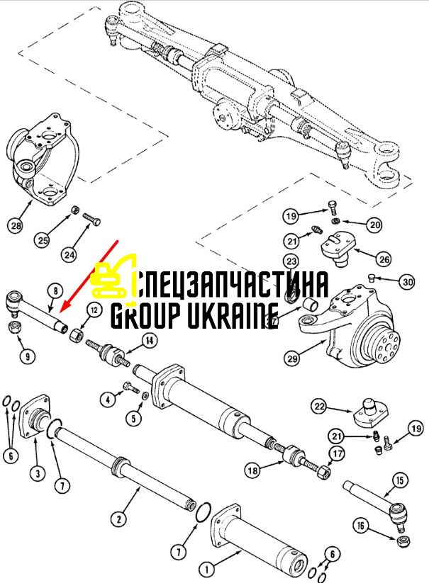 137047A1 (048988, 0.900.0646.0) Рульова тяга New Holland, Carraro