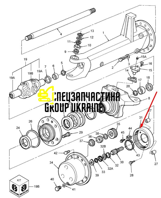 83934014 (4472353076, E2NN1N043EA, L40010, 4349973, 9360786) Шестерня планетарна New Holland, ZF
