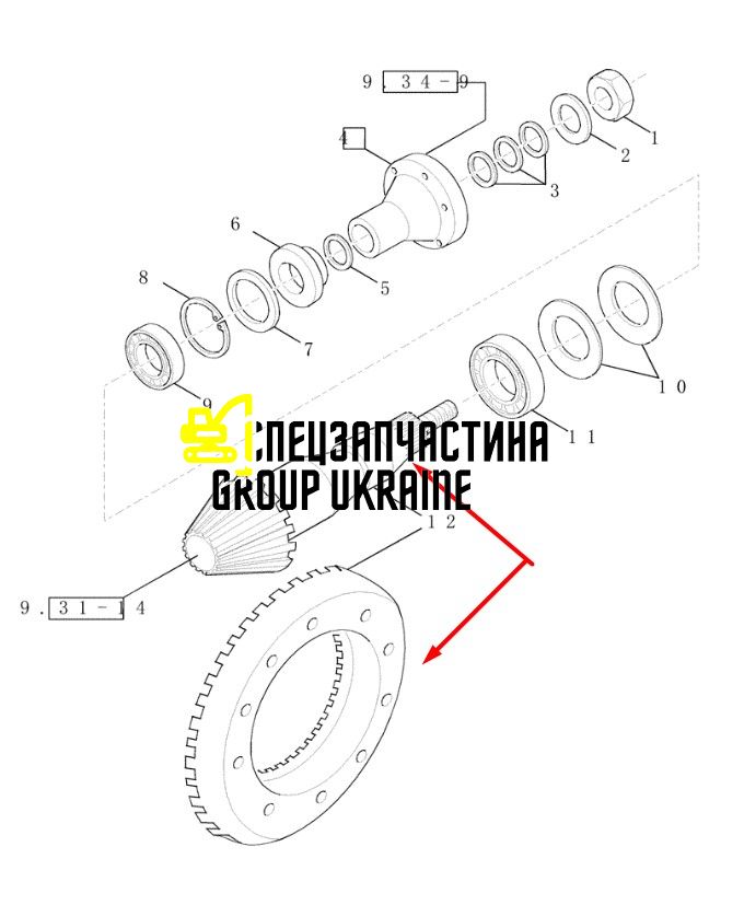 84021828 (98-046566) Головна (конічна) пара New Holland, Dana Spicer