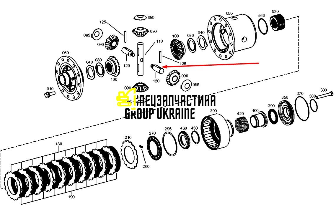 84353926 (4481316039) Вісь диференціала New Holland, ZF