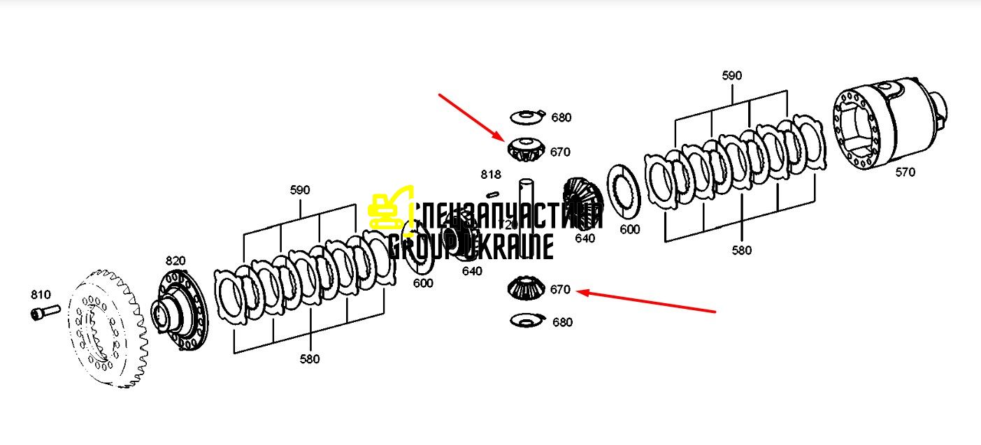84475869 (0501323612) Шестерня диференціала New Holland, ZF