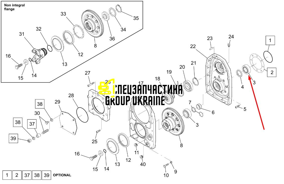 84512553 (47583754, 84212553) Підшипник New Holland, Dana Spicer