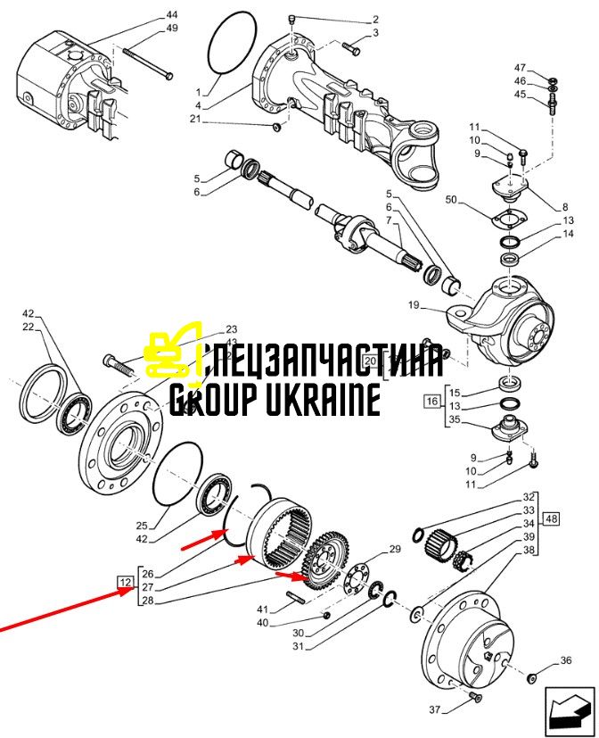 84512905 (111.06.705.02) Шестерня вінцева New Holland, Dana Spicer
