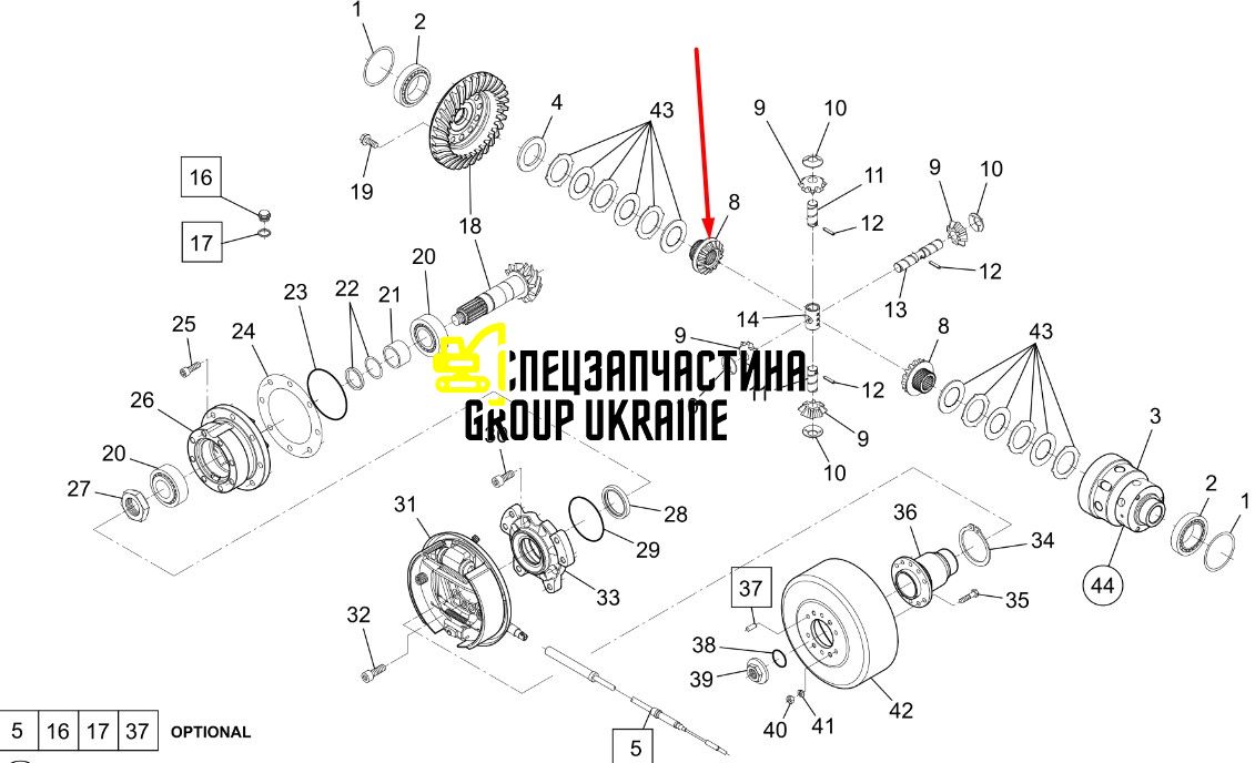 84517904 Корпус диференціалу New Holland, Dana Spicer