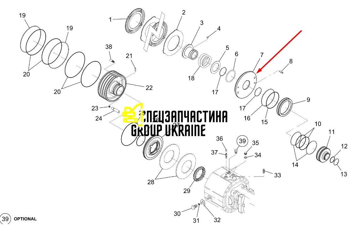 84517945 (111.07.022.07) Гальмівний диск New Holland, Dana Spicer