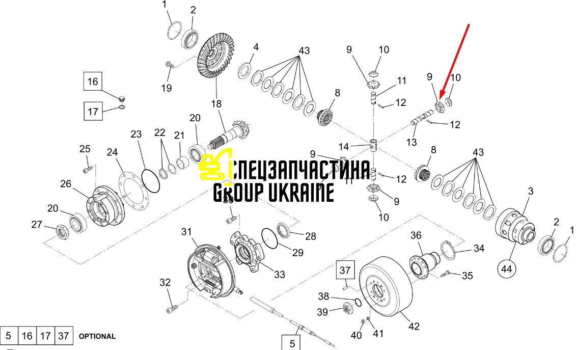 84525499 Шестерня диференціалу New Holland, Dana Spicer