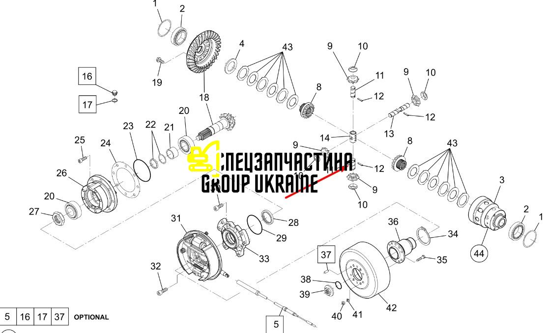 84525504 Палець New Holland, Dana Spicer