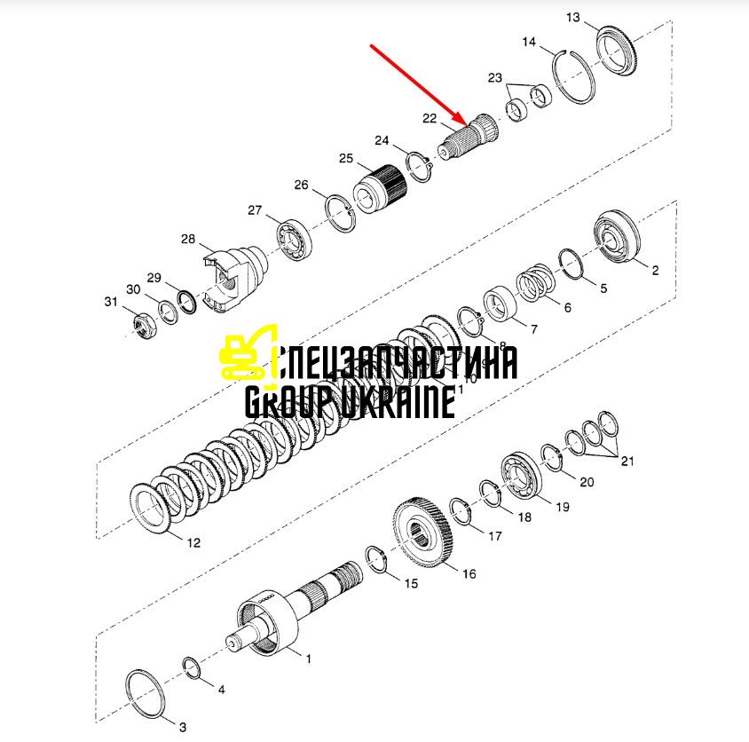 85808478 (291575A1) Вал в сборе New Holland, Dana Spiсer