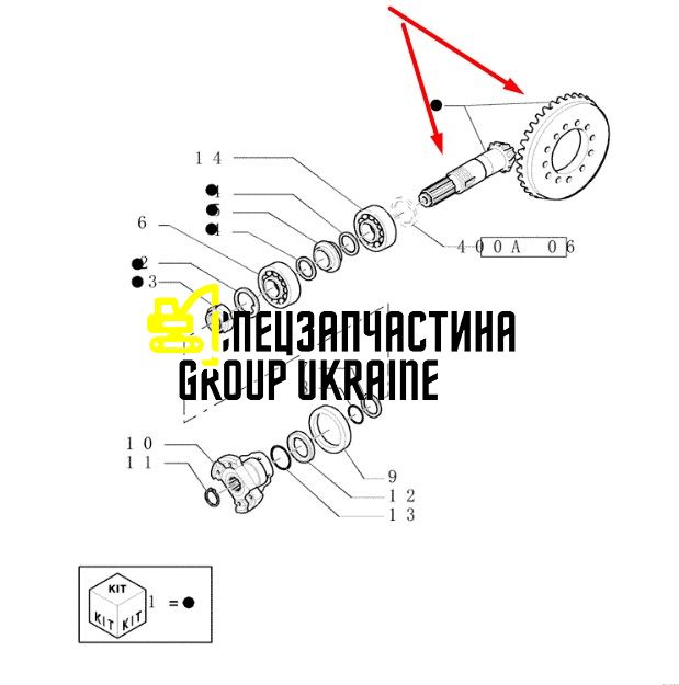 85812286 (066686) Головна (конічна) пара New Holland, Carraro Z = 12/33