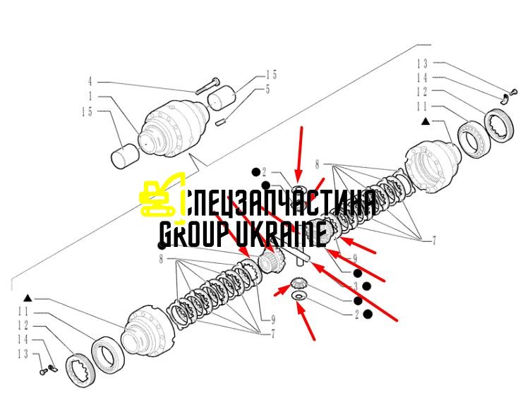87580394 (066165, CA0066165, 0.900.0694.9, 91364098) Ремкомплект диференціала New Holland, Carraro