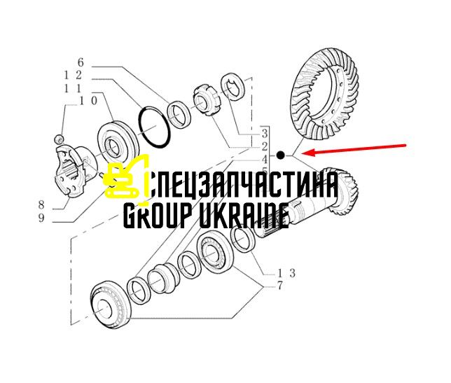 Головна пара – передній міст New Holland, CARRARO 065526