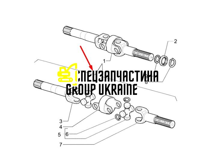 85827741 (149148) Піввісь у зборі New Holland, Carraro
