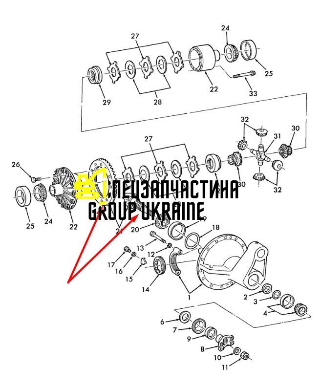 86017484 (1968293C1, 81874833, DANA070GA113X) Головна (конічна) пара New Holland, Dana Spicer 10/41