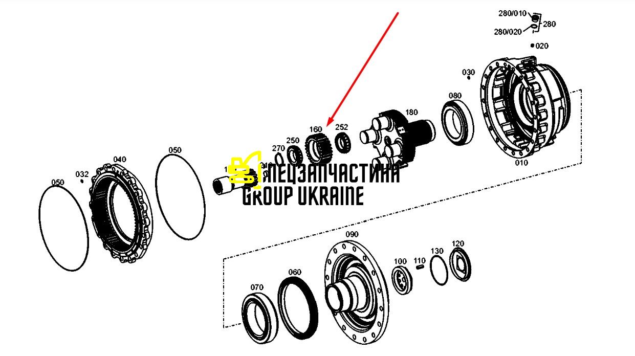 8603615 (4474352006) Саттеліт New Holland, ZF