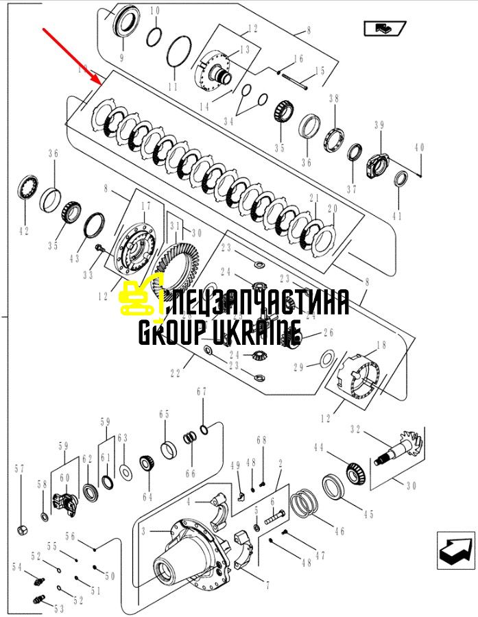 87324488 (070KD104X) Комплект дисків диференціала New Holland, Dana Spice Mag.310
