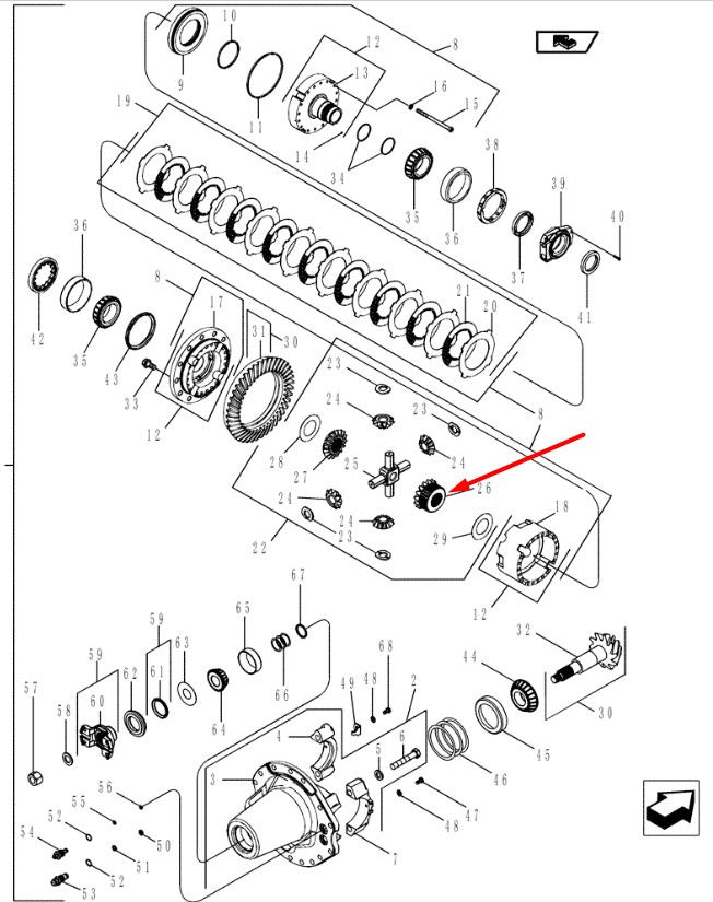87324504 Шестерня диференціалу New Holland, Dana Spice Mag.310