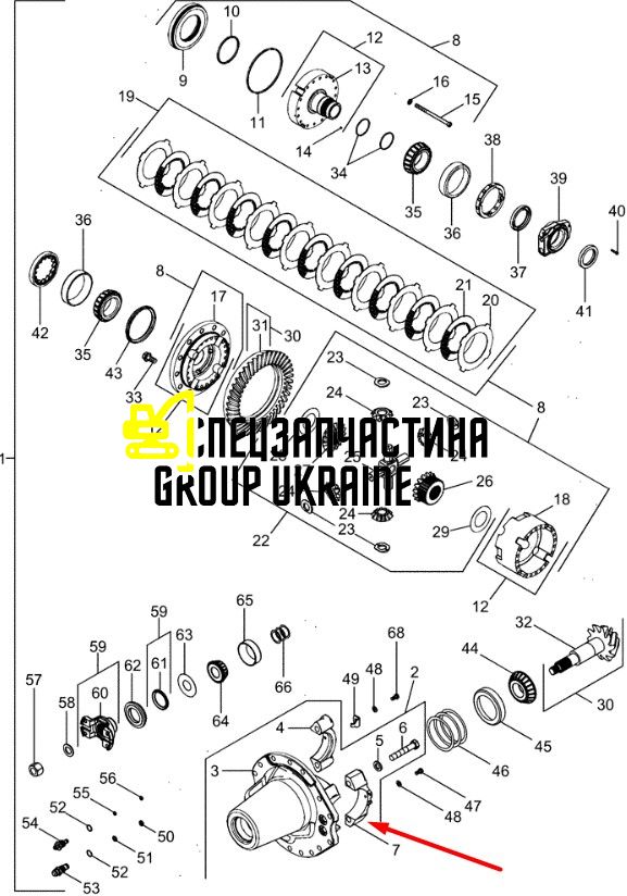 87324510 Диференціал у зборі New Holland, Dana Spicer CL4.75, Case Мag.315