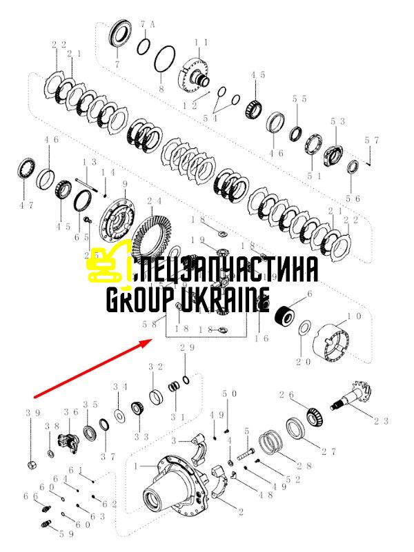 87404481 Повний диференціал New Holland, Dana Spice Mag.310