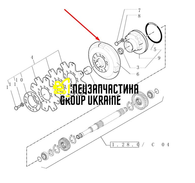 87410612 (87749357, 87662946) Гідротрансформатор New Holland для КПП Power Shift, Dana Spicer
