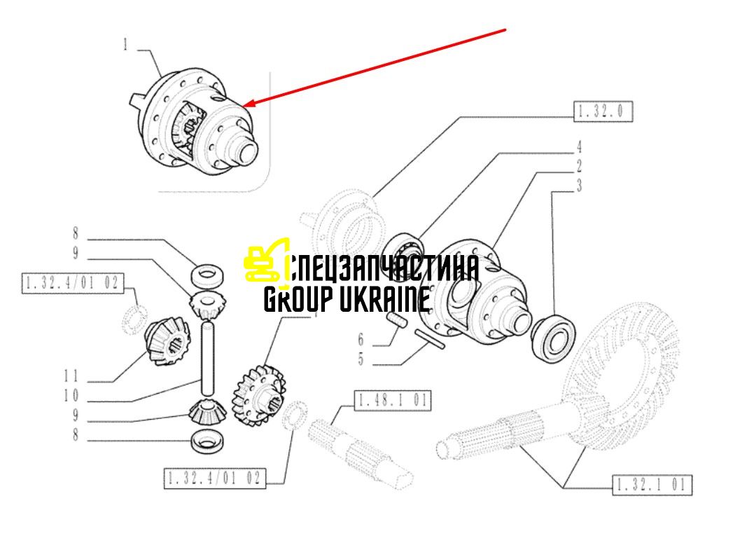 87523515 (5117236) Повний диференціал New Holland, Dana Spicer