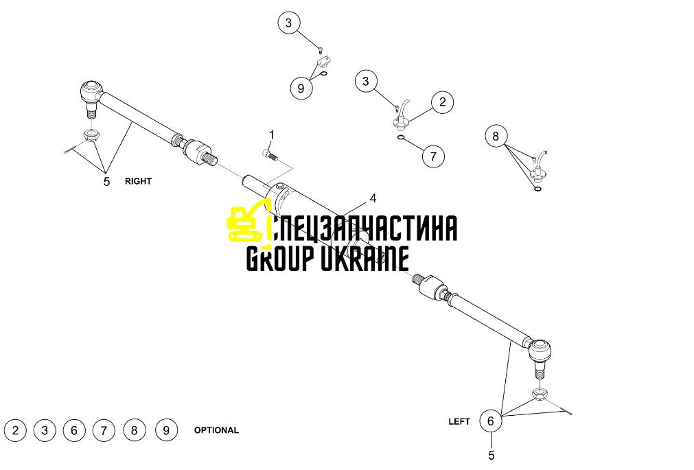 87541843 Гідроциліндр New Holland, Dana Spicer