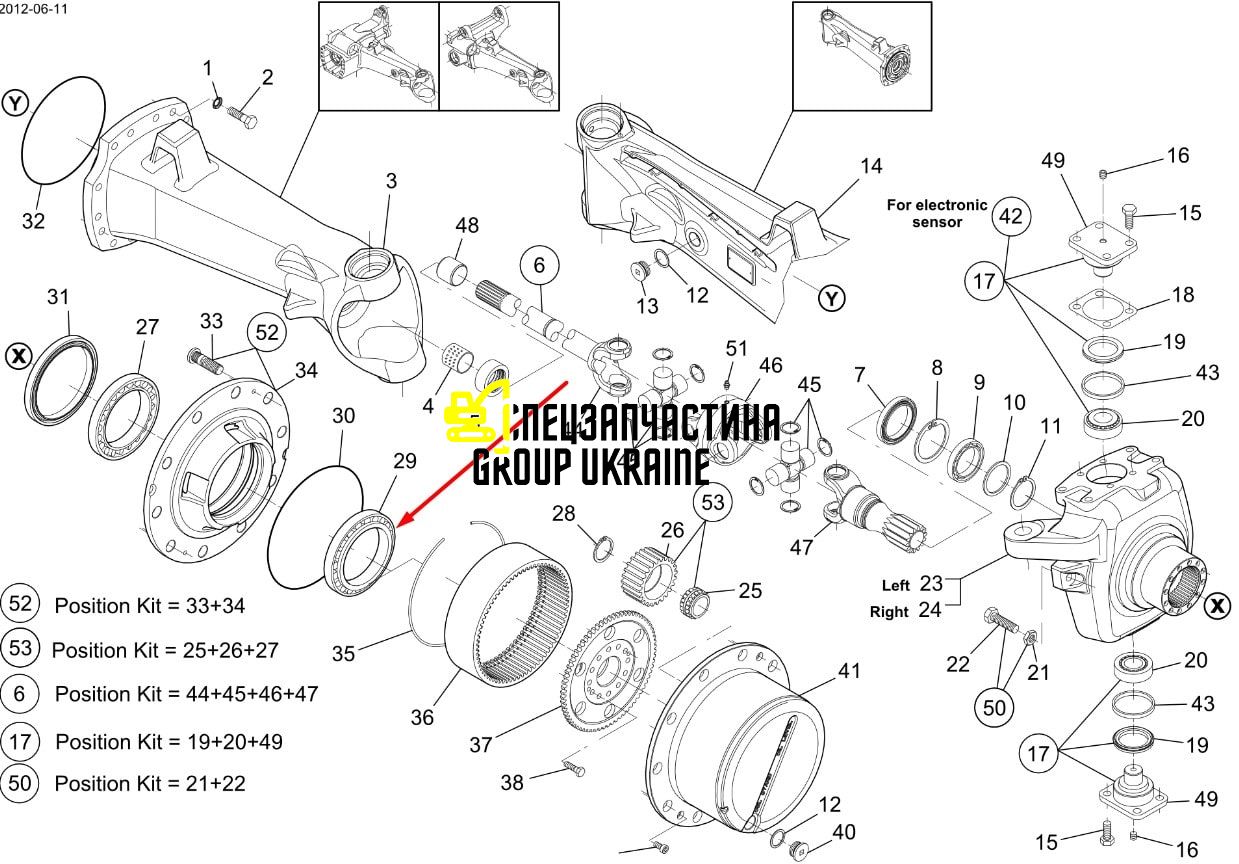 76086068 (87611437) Підшипник маточини колеса New Holland, Dana Spicer 109X159X16