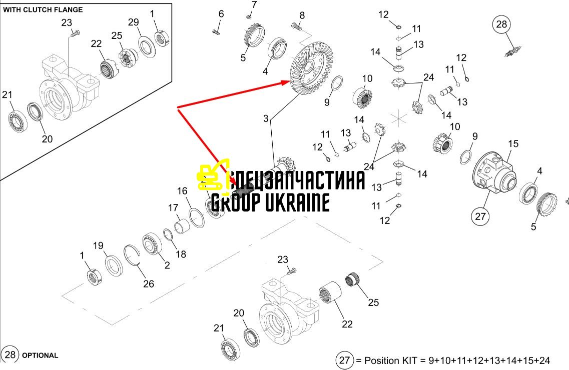 87669172 Головна (конічна) пара New Holland, Dana Spicer