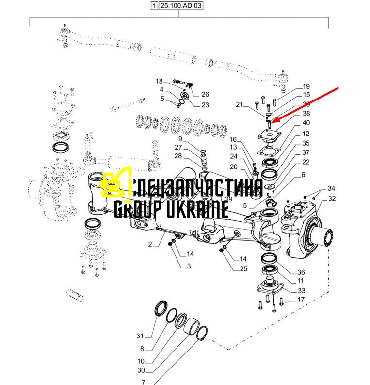 87674609 (770.06.044.01) Шток датчика кута повороту New Holland, DANA Spicer CL5 Mag340