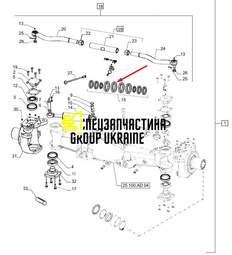 87674622 (87674621, 87674620, 770.24.612.01) Ремкомплект ущільнень гідроциліндра New Holland, Dana Spicer T8.390/T8050/Mag.340