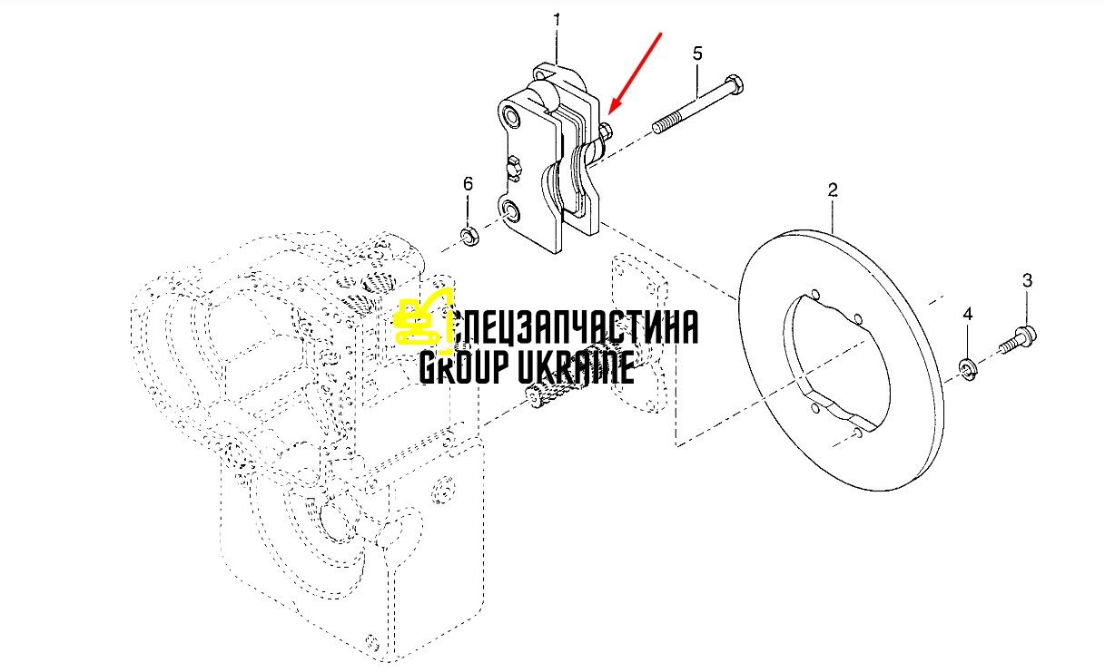 87691705 (6193423M91, 4205399, 149826) Супорт гальмівний New Holland, Dana Spicer T12000