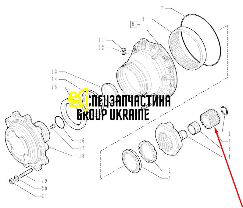 87708967 (642923) Сателіт New Holland, Carraro Z=31
