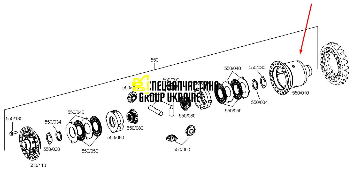 87757172 (4481316010) Корпус диференціала New Holland, ZF