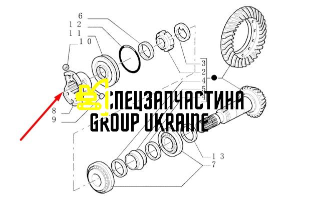 9968049 (132707) Фланець New Holland, Carraro