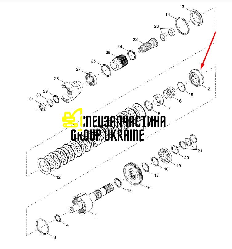 9969045 Поршень+сальник New Holland, Dana Spicer