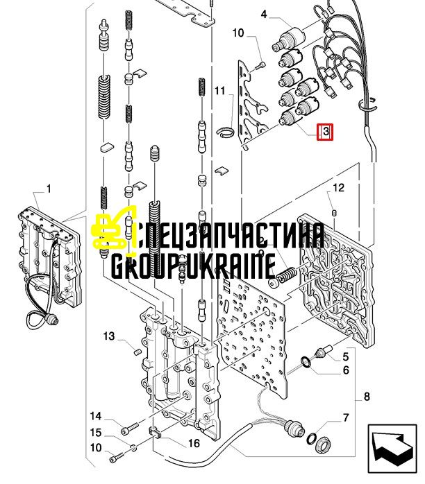 9970078 Соленоїд Power Shift New Holland
