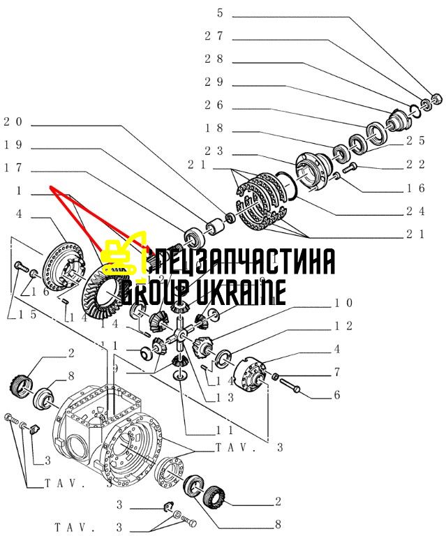 K261012 (065397) Головна пара New Holland, Carraro
