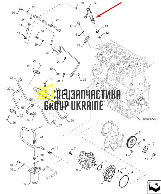 SBA131406570, 131406570 Форсунка Case SR175, SV18