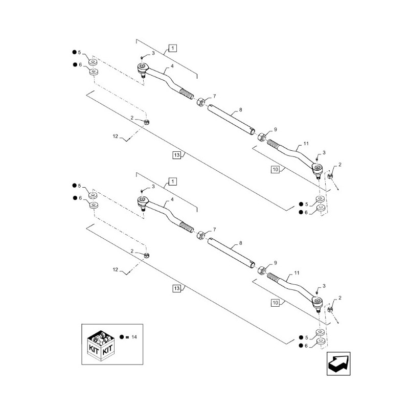 Рульова тяга New Holland 87455736
