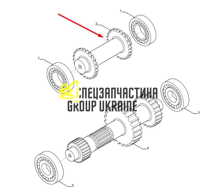137646 Основний (провідний) вал КПП Z=27/27 Carraro