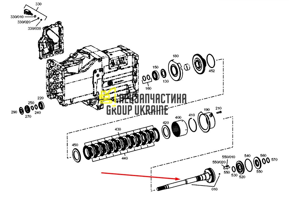 0.900.1410.0 (2095298016) Вал шестерні Deutz Fahr