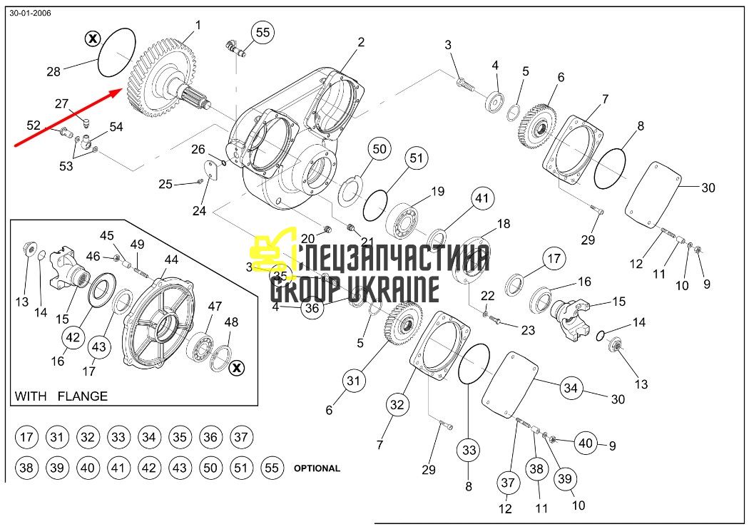42R-23-H0P47 Вал шестерні Komatsu