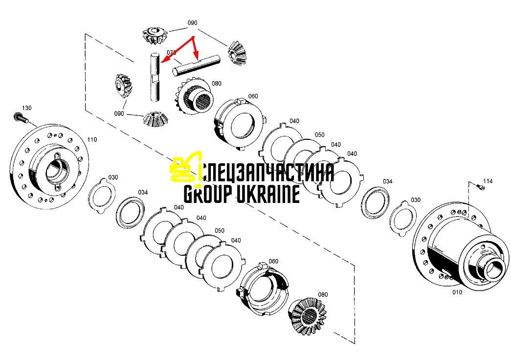 3235458M1 (4061316181) Вісь диференціала Komatsu