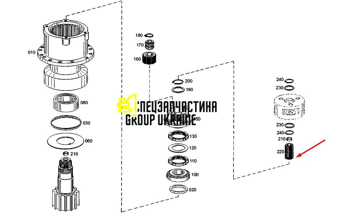 4145303060 (5904658757, 155-0839, 7028061) Сонячна шестерня ZF