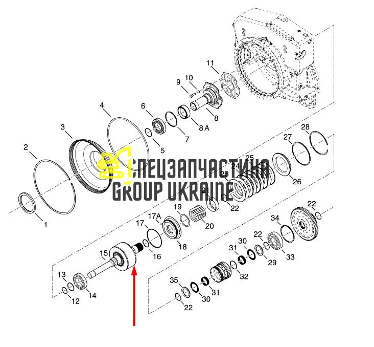 1624467 (4208973) Вал шестерні Hyster