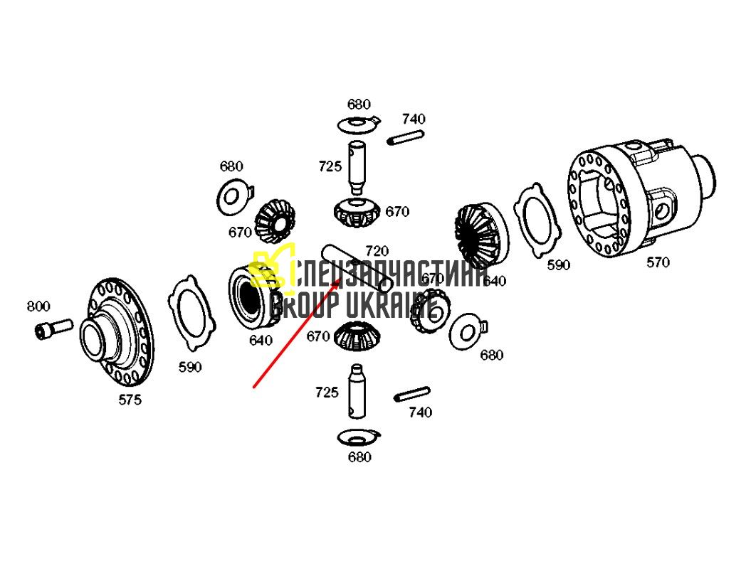 4461373048 (6150625, 190105-00005, 331-1398, ZGAQ-02885, T337091, 10489537, 84475876) Вісь сателітів ZF