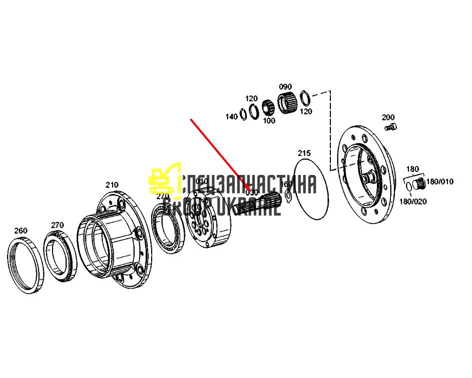 11716116 Вал сонячної шестерні Volvo