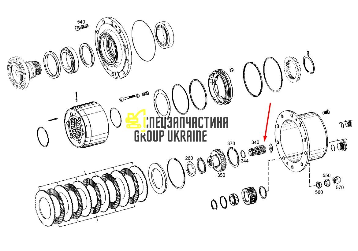 1.403-00110 (4472319215) Сонячна шестерня Doosan