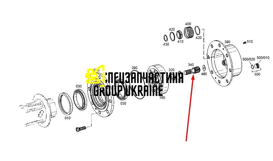4472353158 Вал сонячної шестерні ZF