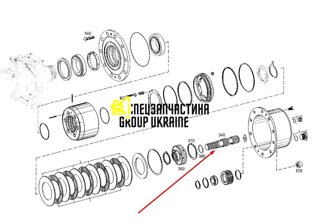 4472319157 Вал сонячної шестерні ZF